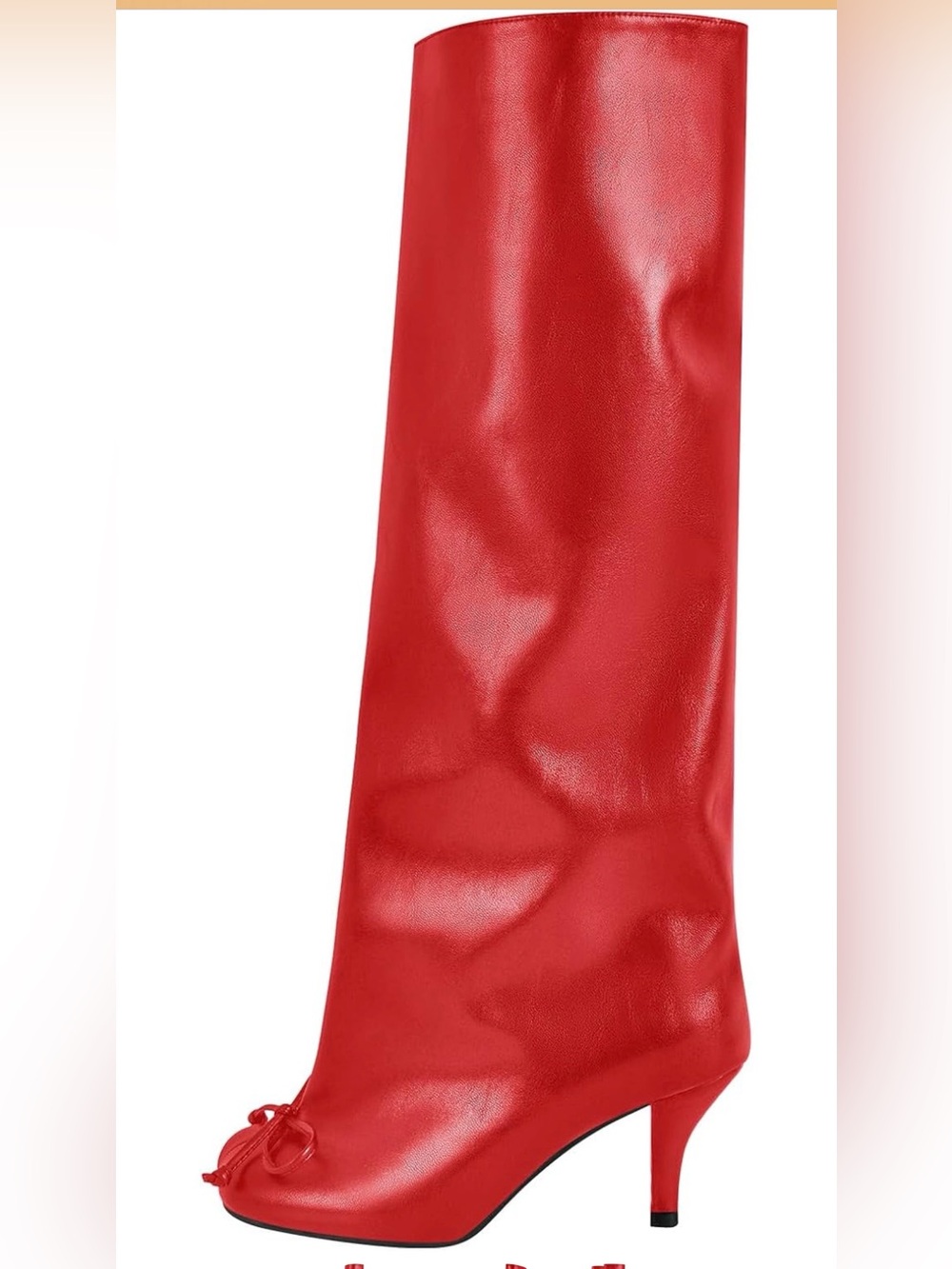 Sexitag Red Mid-Calf Women's Heel Boot size 6